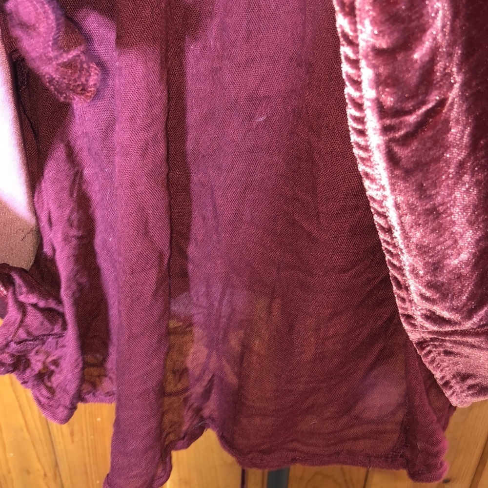 Free people Movement Women's Daphne Velvet Sleeve Mini Dress roan rouge … - Picture 10 of 16